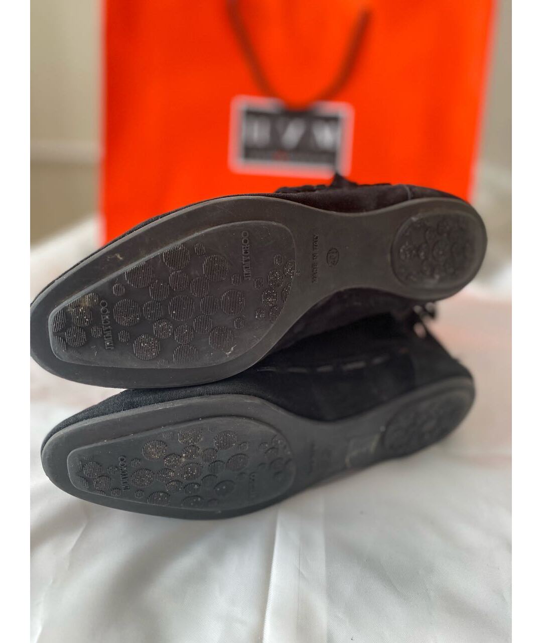 JIMMY CHOO Черные замшевые ботильоны, фото 4