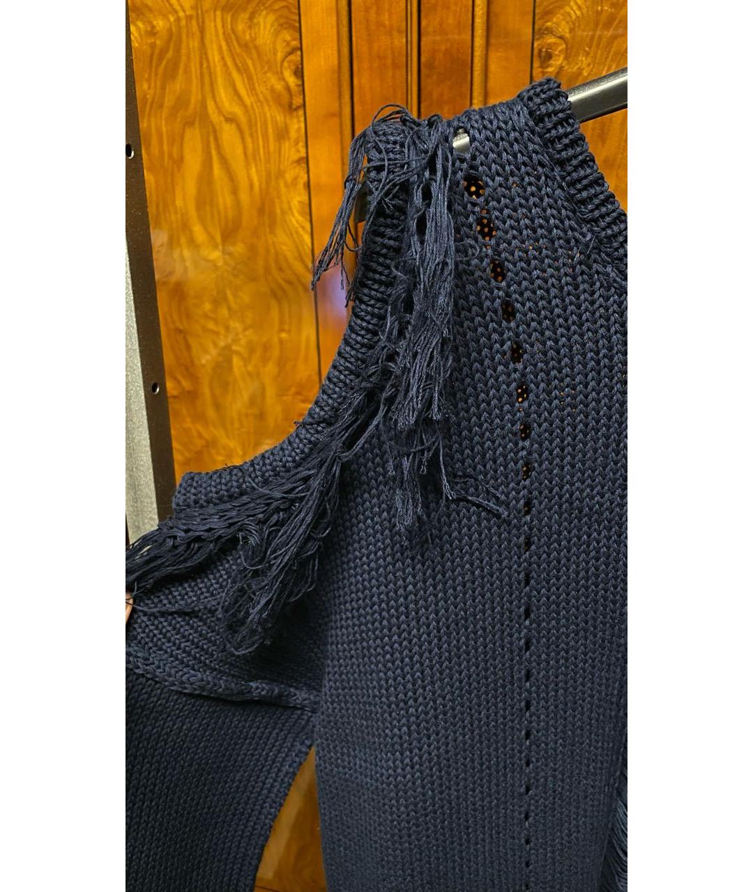 CHRISTIAN DADA Темно-синий хлопковый джемпер / свитер, фото 4