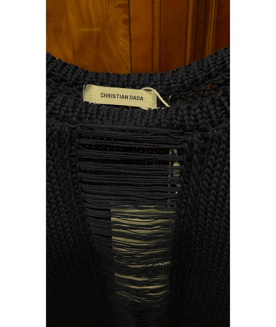 CHRISTIAN DADA Темно-синий хлопковый джемпер / свитер, фото 3