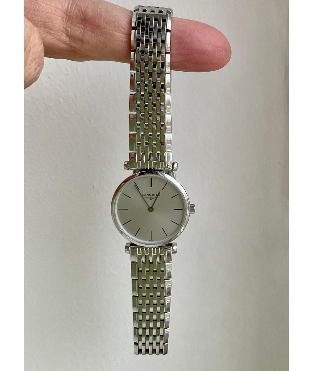 LONGINES Серебряные стеклянные часы, фото 7