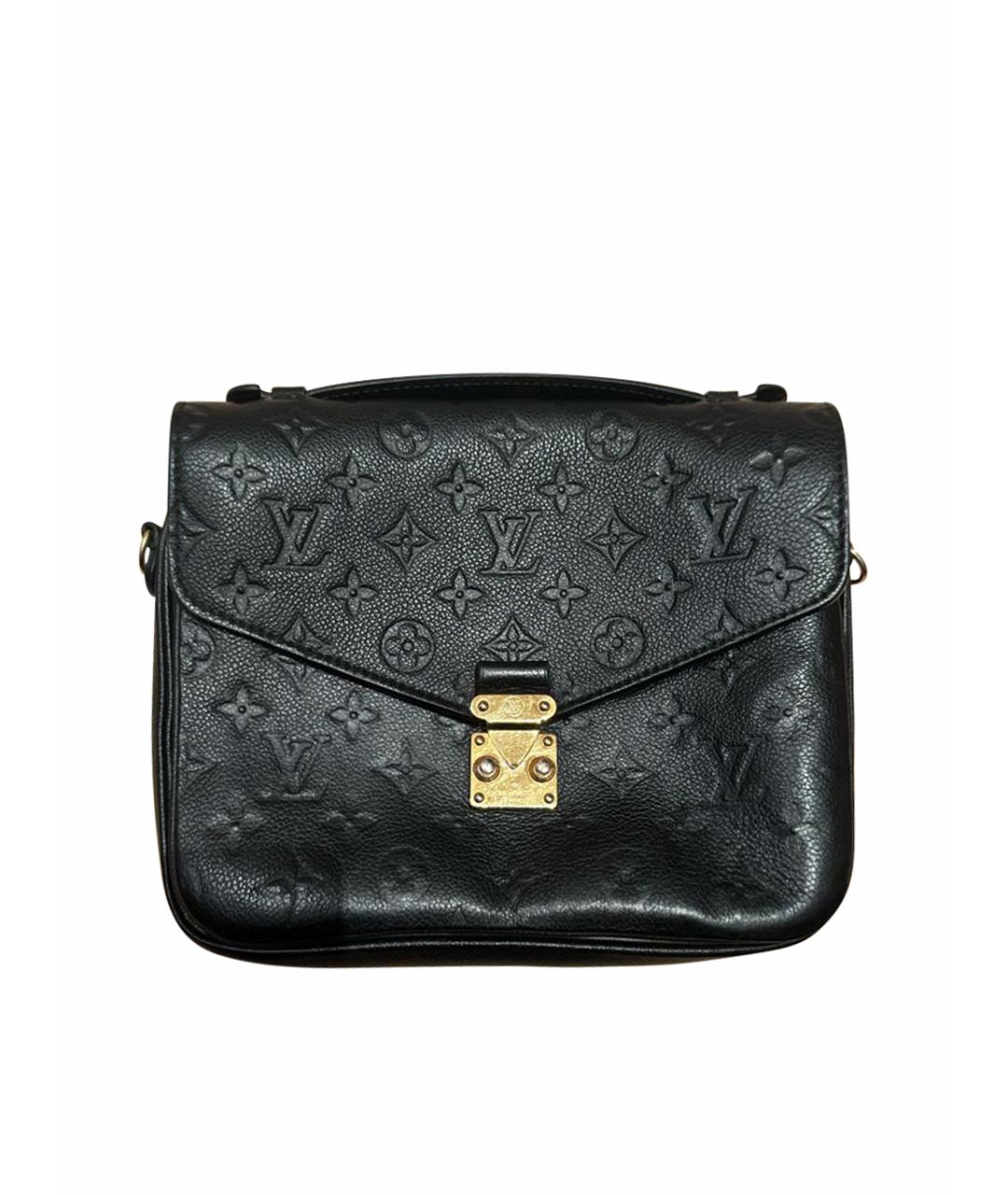 LOUIS VUITTON Черная кожаная сумка через плечо, фото 1