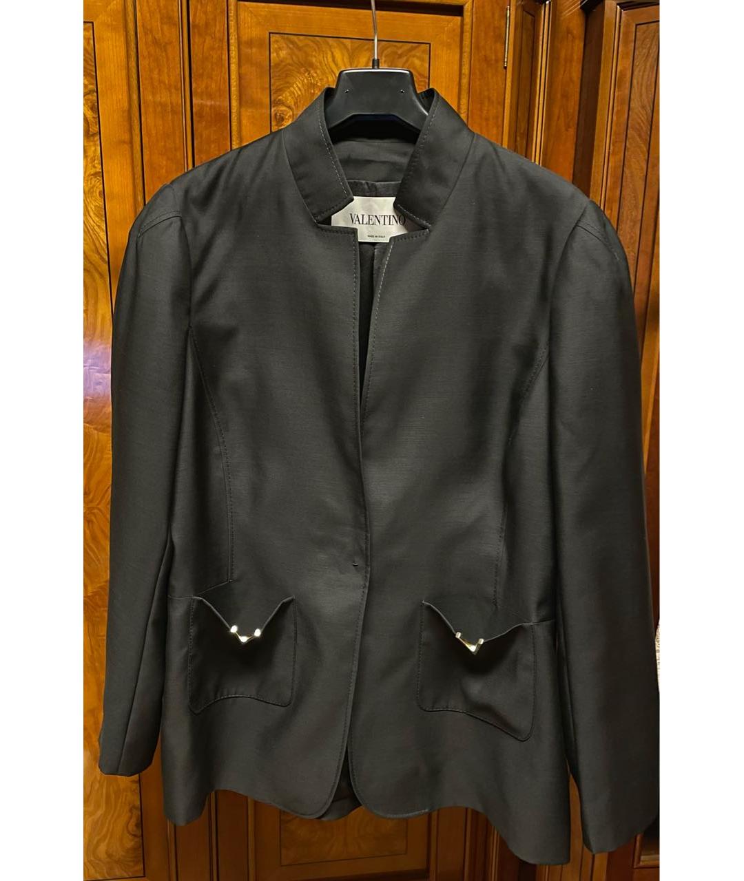 VALENTINO Черный шерстяной жакет/пиджак, фото 5