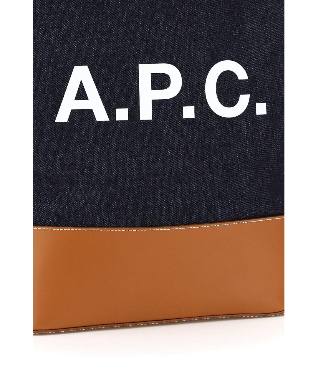 A.P.C. Синяя сумка тоут, фото 5