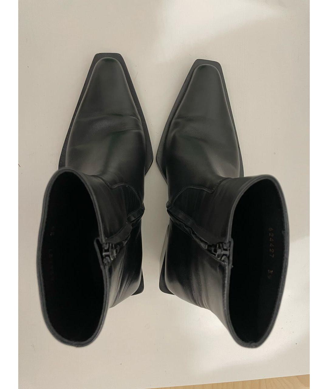 BALENCIAGA Черные кожаные высокие ботинки, фото 3