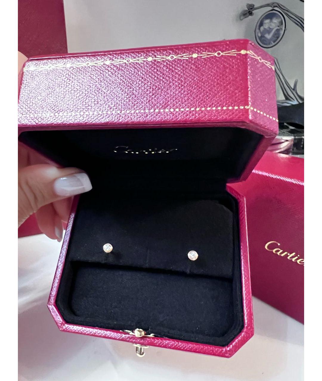 CARTIER Белые серьги из розового золота, фото 3