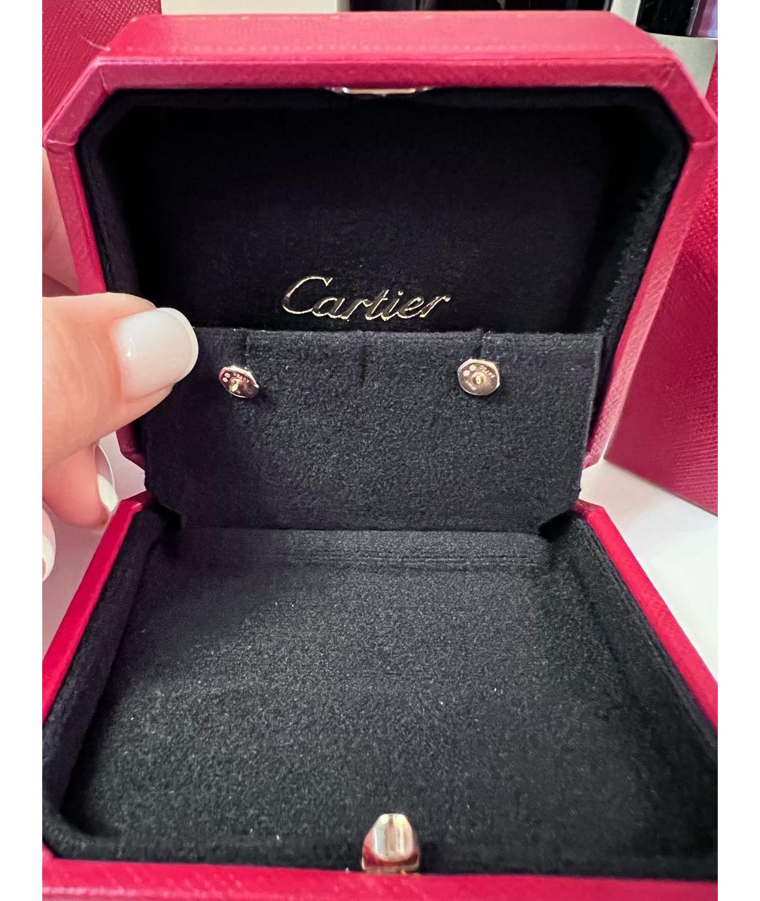 CARTIER Белые серьги из розового золота, фото 4