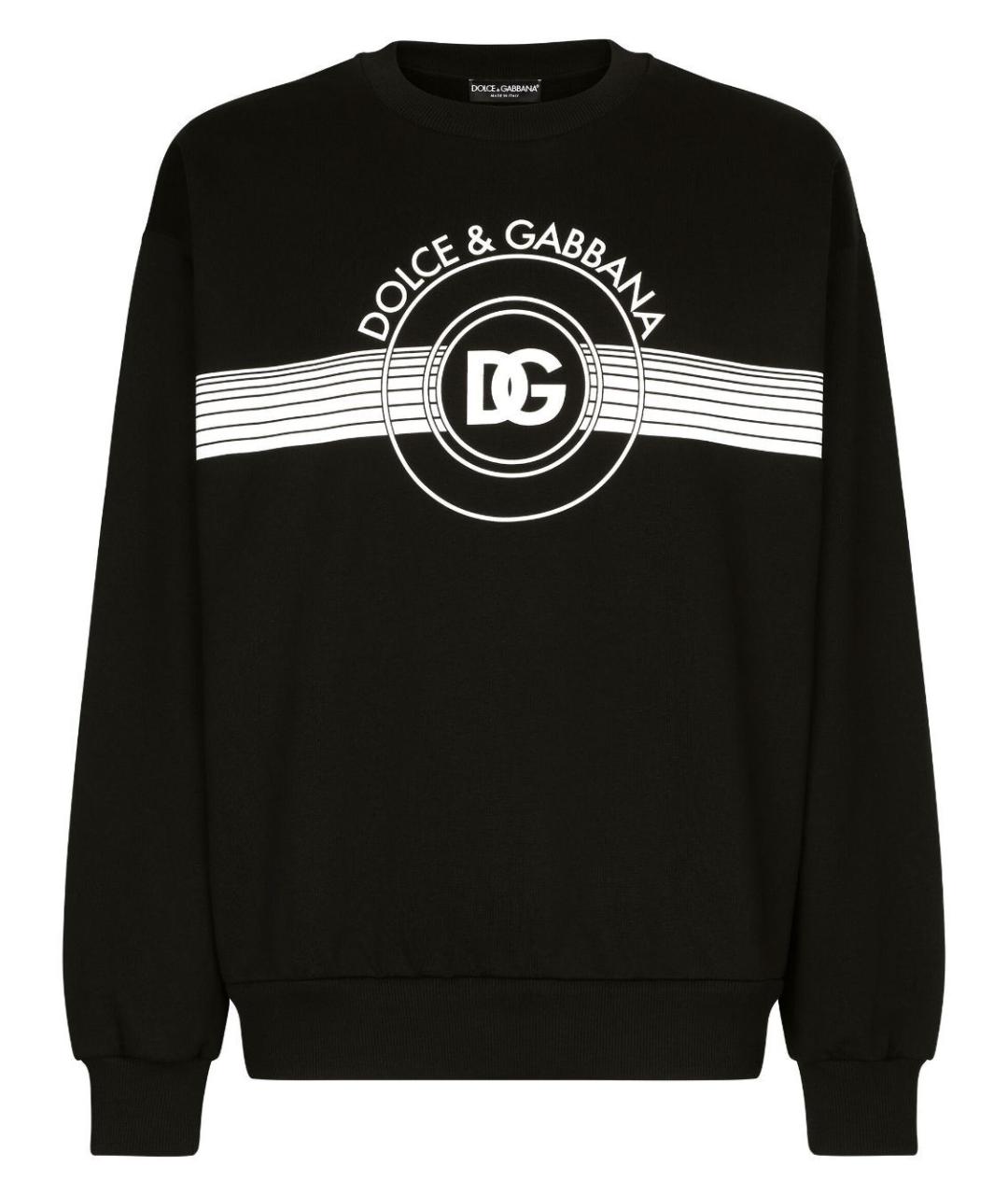 DOLCE&GABBANA Черный хлопковый джемпер / свитер, фото 1