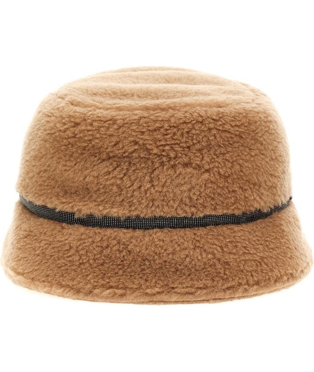 BRUNELLO CUCINELLI Коричневая шерстяная шляпа, фото 1