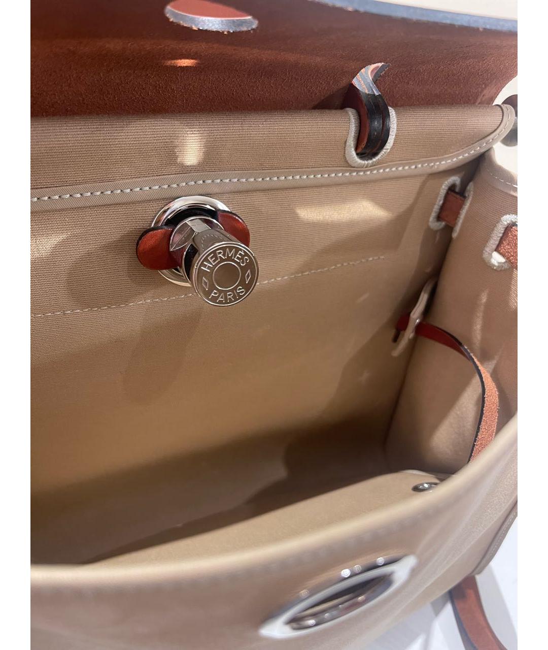 HERMES Коричневая кожаная сумка через плечо, фото 4