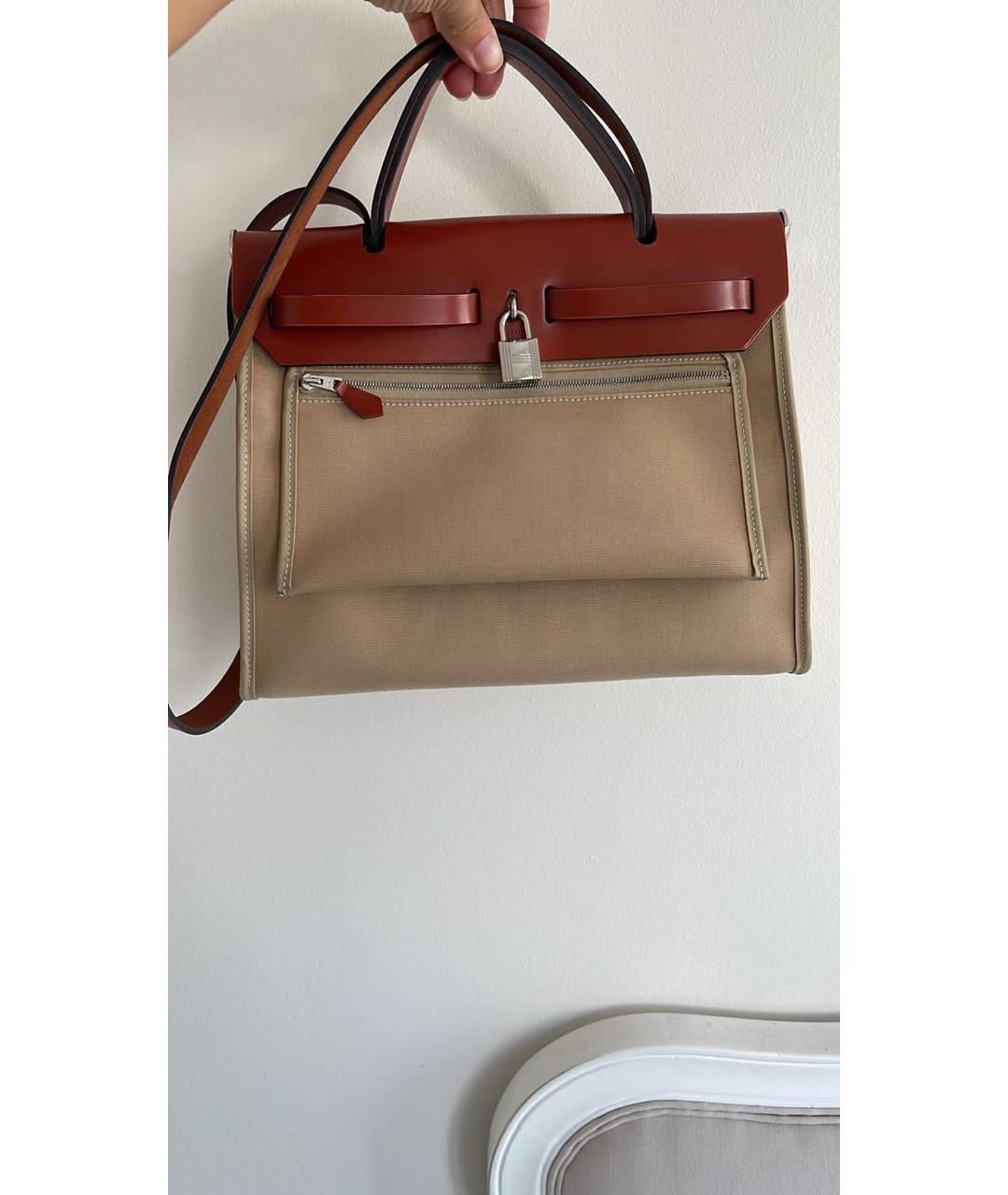 HERMES Коричневая кожаная сумка через плечо, фото 3