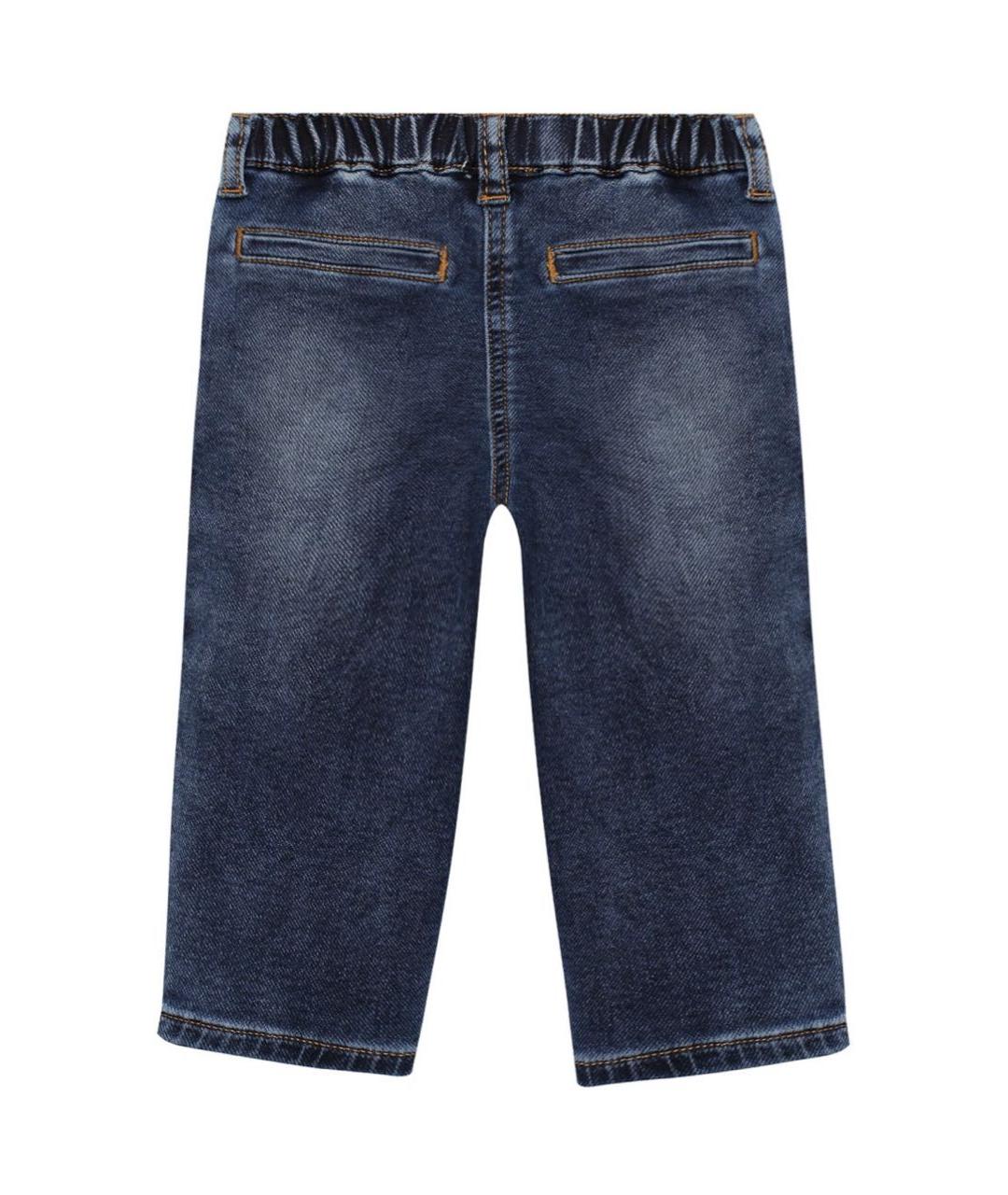 MONNALISA Темно-синие хлопковые джинсы, фото 7