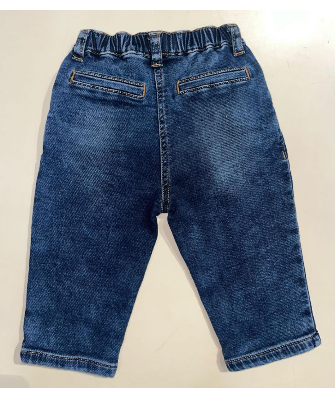 MONNALISA Темно-синие хлопковые джинсы, фото 5