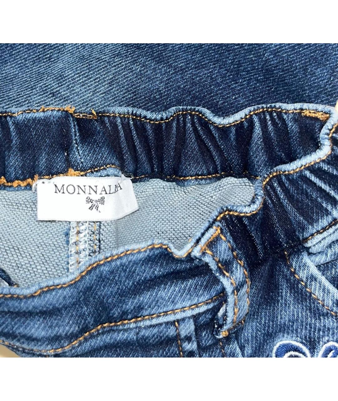 MONNALISA Темно-синие хлопковые джинсы, фото 6