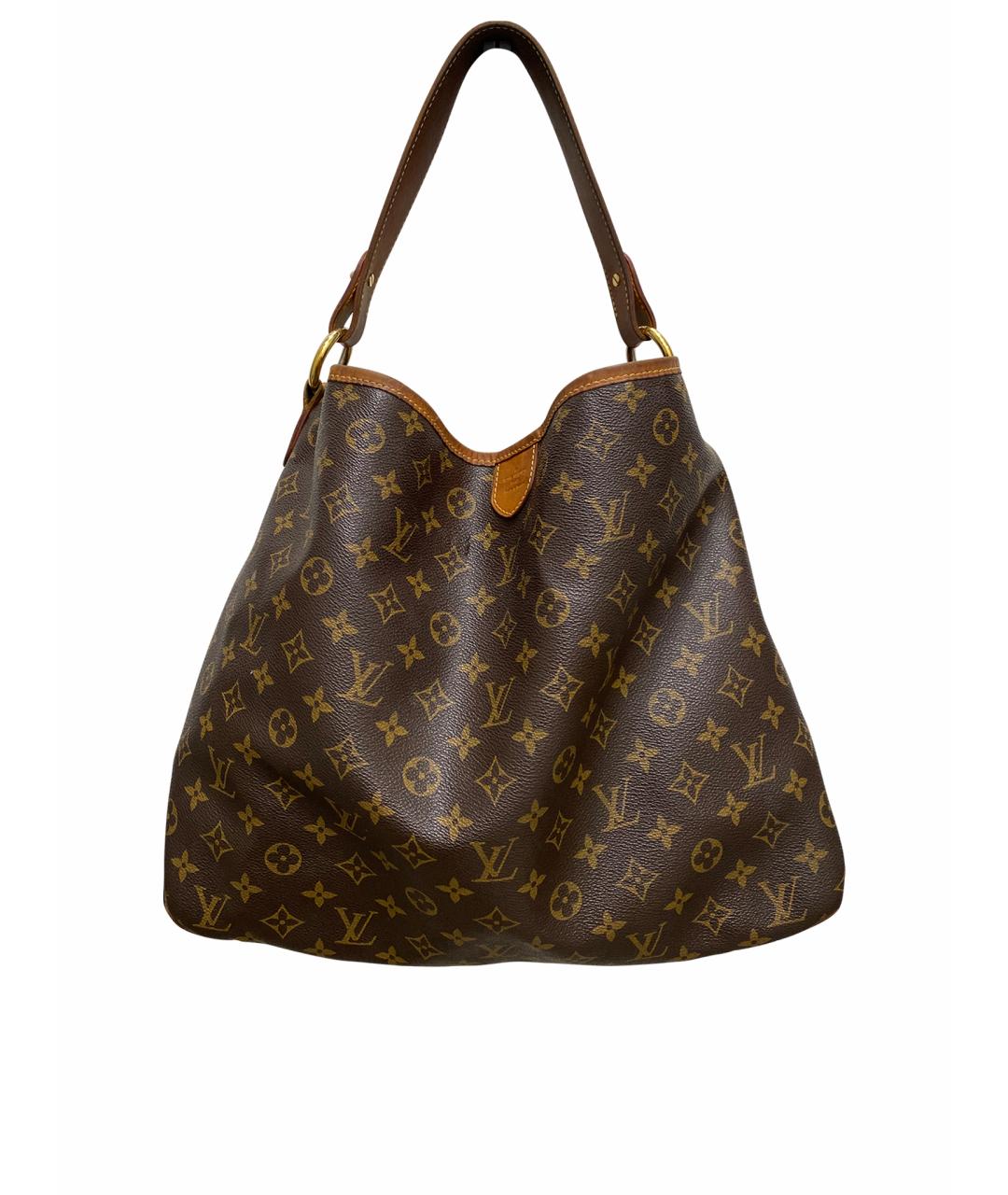 LOUIS VUITTON Коричневая кожаная сумка тоут, фото 1
