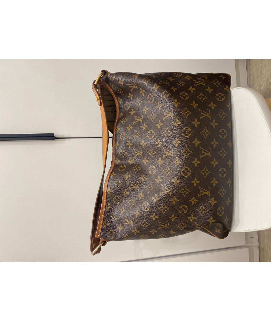 LOUIS VUITTON Коричневая кожаная сумка тоут, фото 3