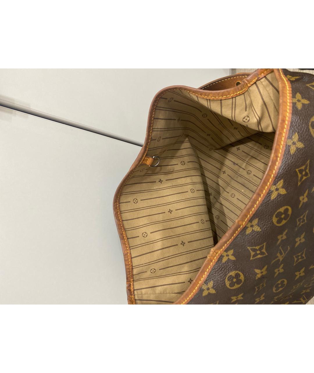 LOUIS VUITTON Коричневая кожаная сумка тоут, фото 7