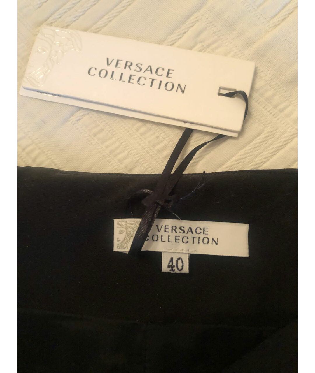 VERSACE COLLECTION Черная юбка миди, фото 4