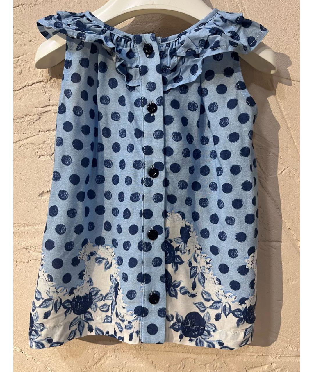 BLUMARINE Голубая вискозная блузка для девочек, фото 3
