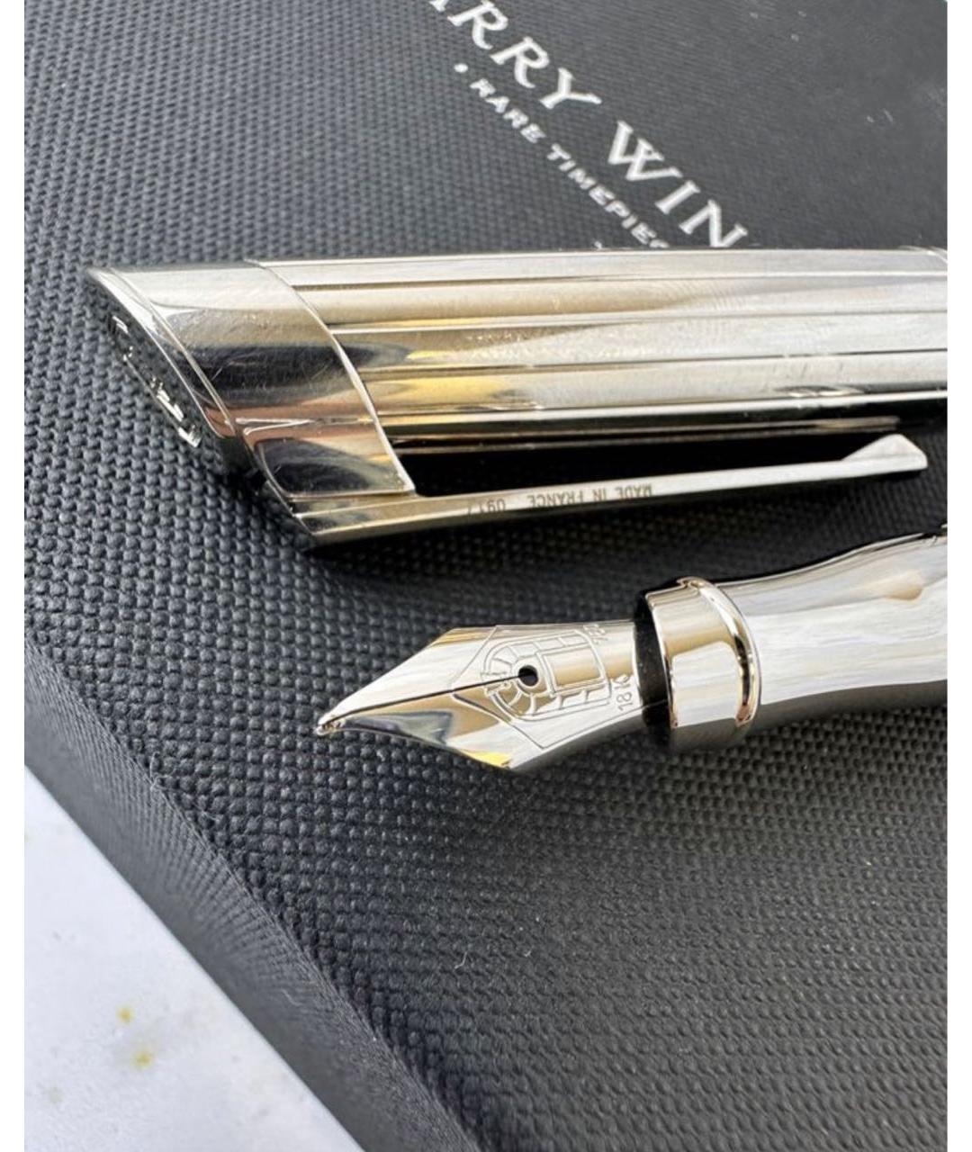 Harry Winston Черная металлическая перьевая ручка, фото 2