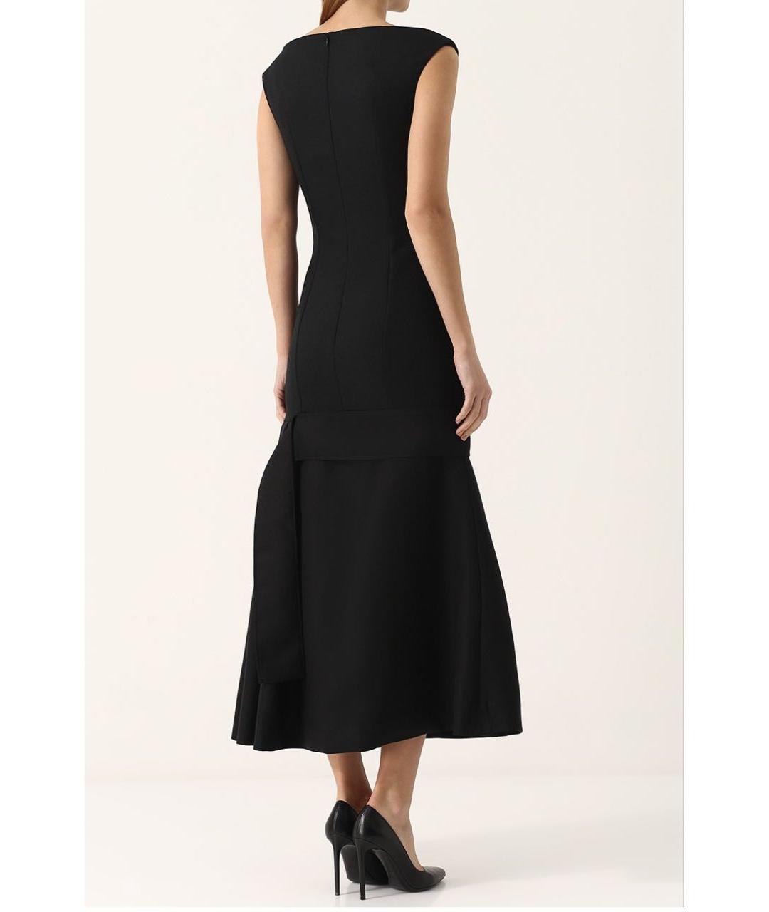 JACQUEMUS Черное шерстяное повседневное платье, фото 3