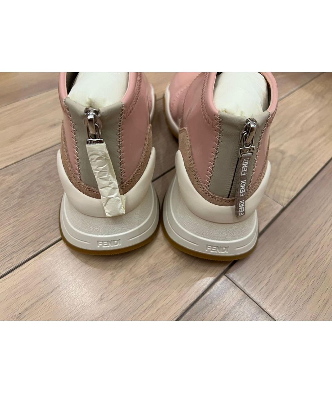 FENDI Розовые ботинки из лакированной кожи, фото 4