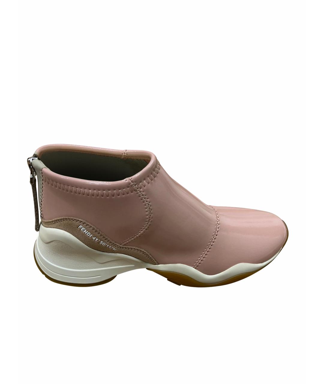 FENDI Розовые ботинки из лакированной кожи, фото 1
