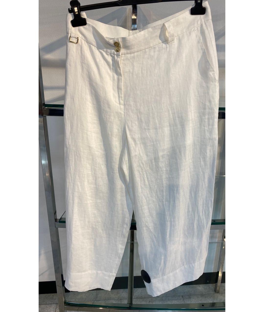 ESCADA Белые льняные прямые брюки, фото 5