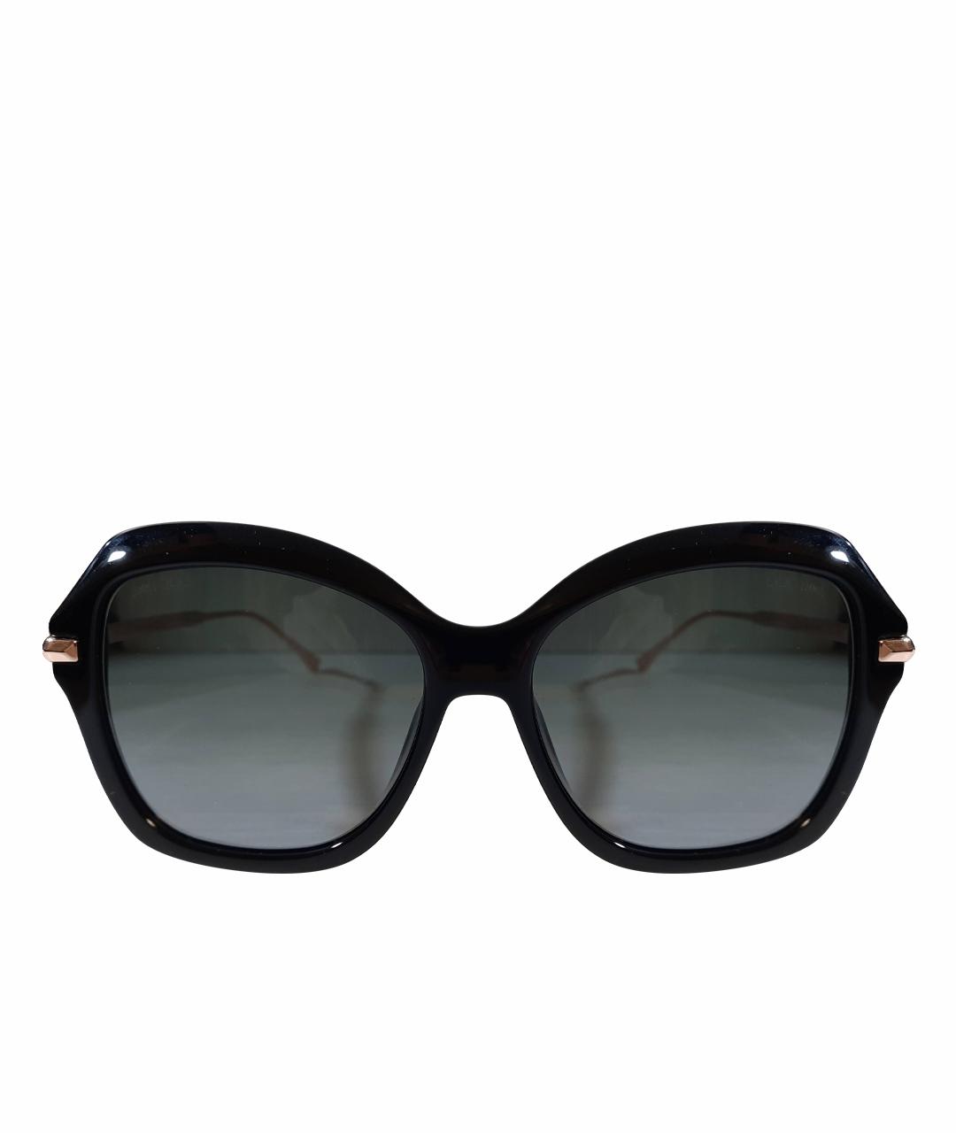 JIMMY CHOO Черные металлические солнцезащитные очки, фото 1