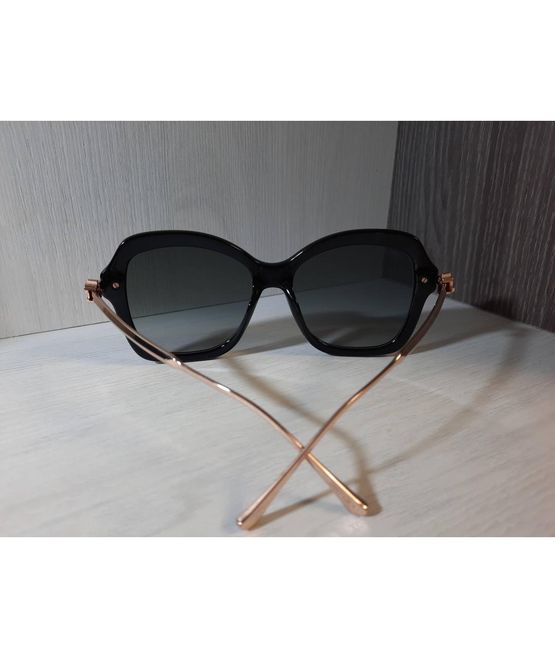 JIMMY CHOO Черные металлические солнцезащитные очки, фото 3