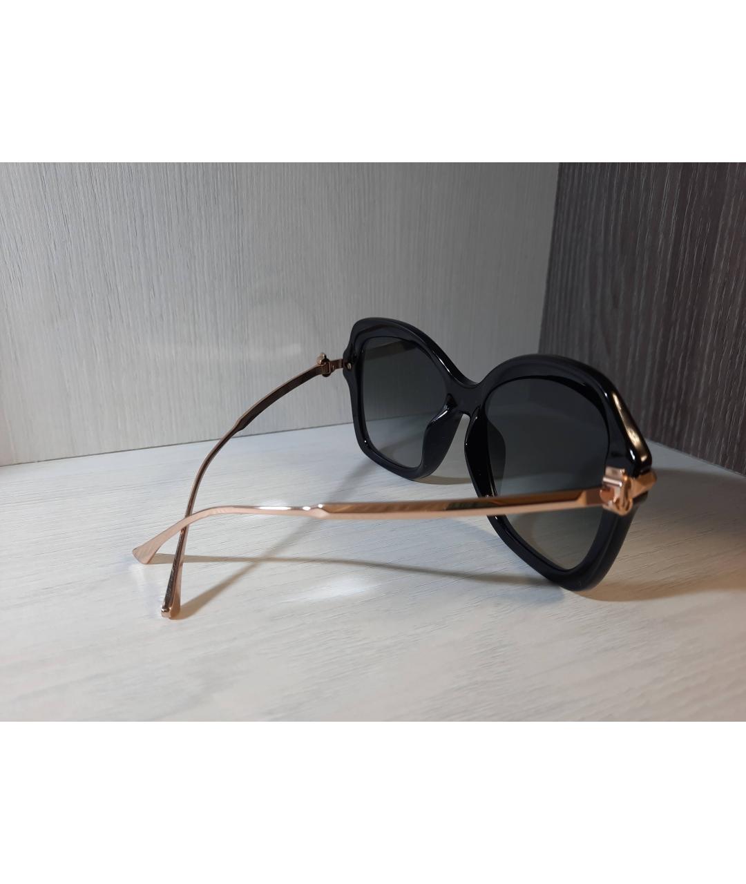 JIMMY CHOO Черные металлические солнцезащитные очки, фото 2