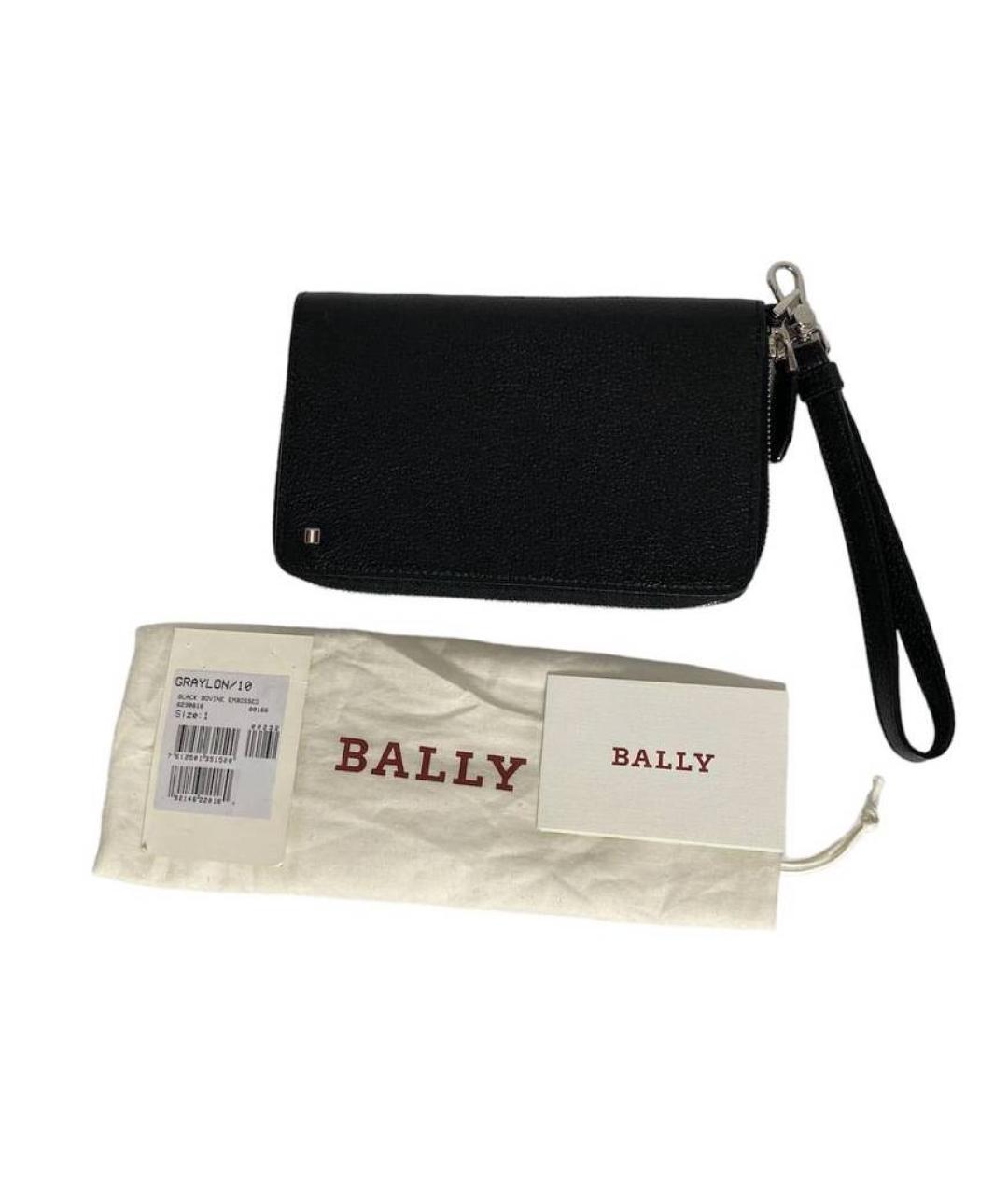 BALLY Черный кожаный кошелек, фото 7