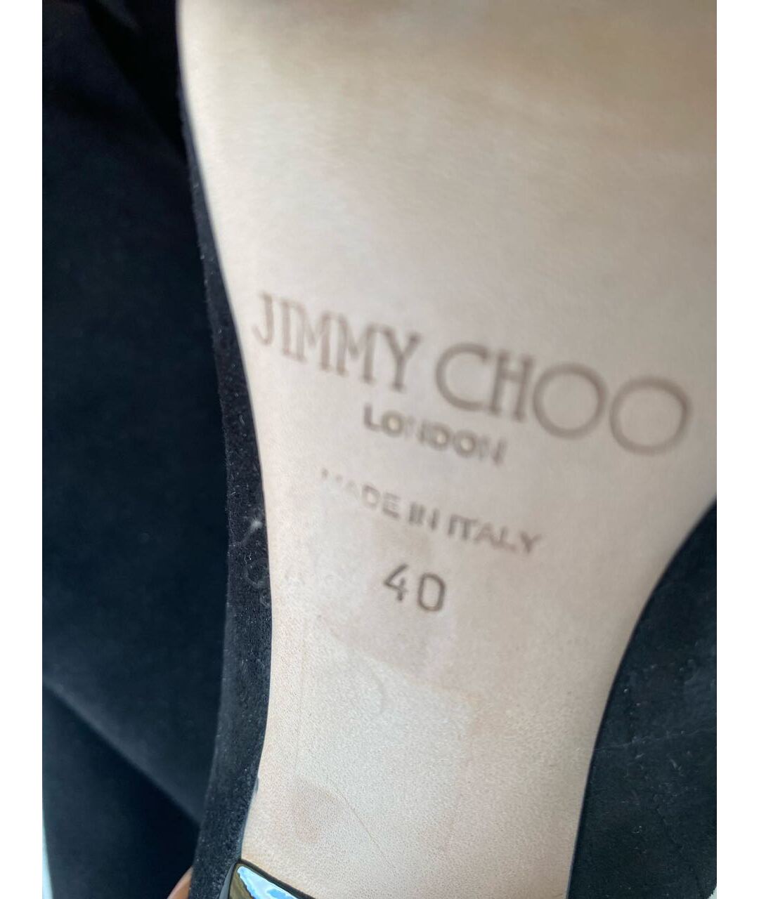 JIMMY CHOO Черные замшевые ботфорты, фото 8