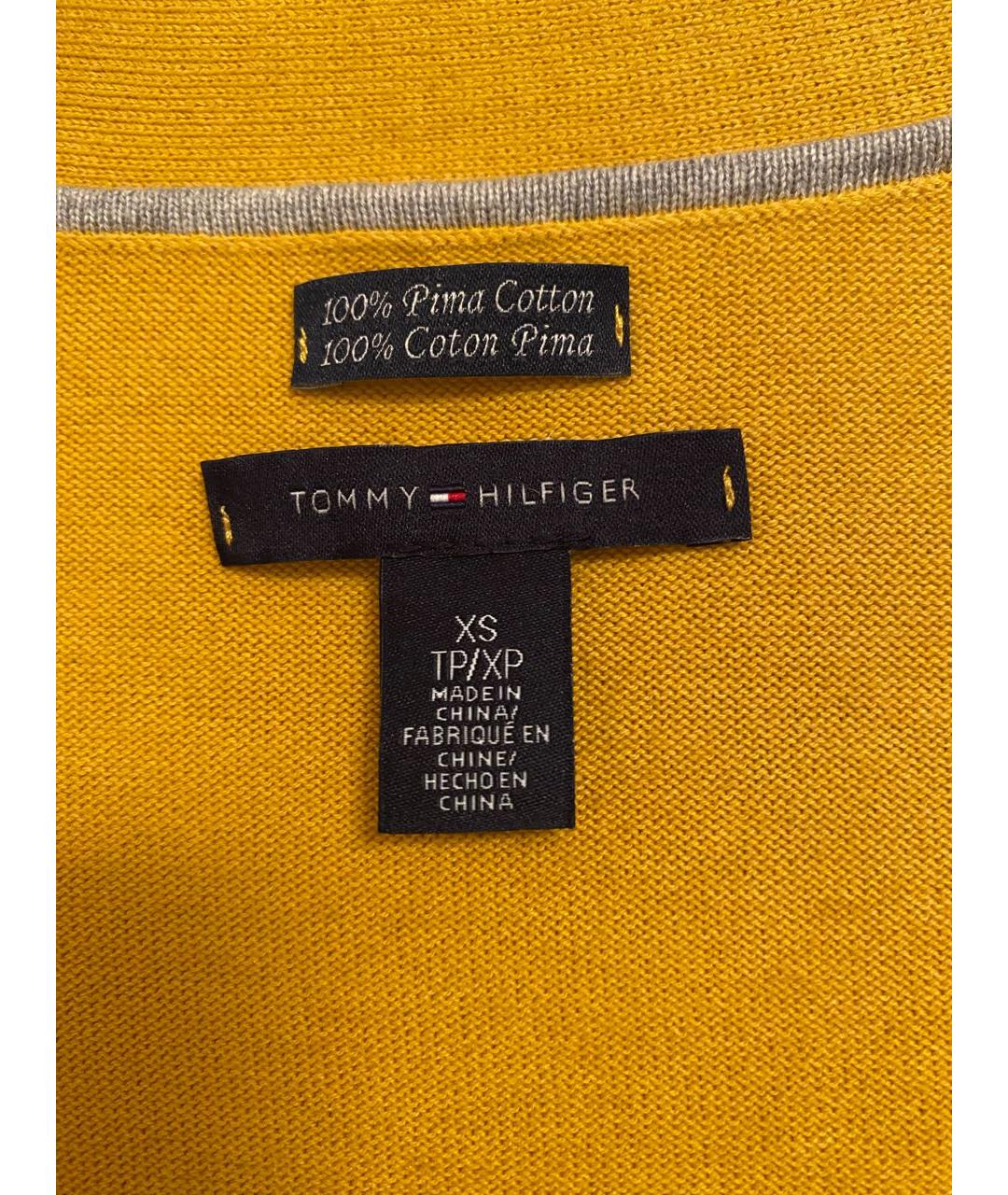 TOMMY HILFIGER Горчичный хлопковый кардиган, фото 3