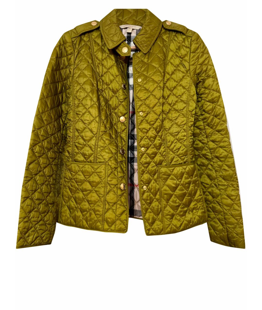 BURBERRY Зеленая полиамидовая куртка, фото 1