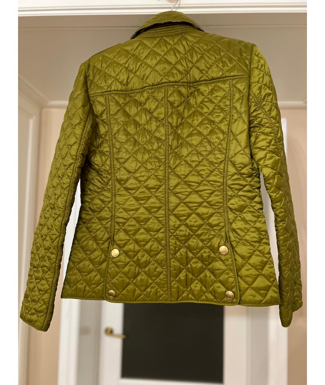 BURBERRY Зеленая полиамидовая куртка, фото 2