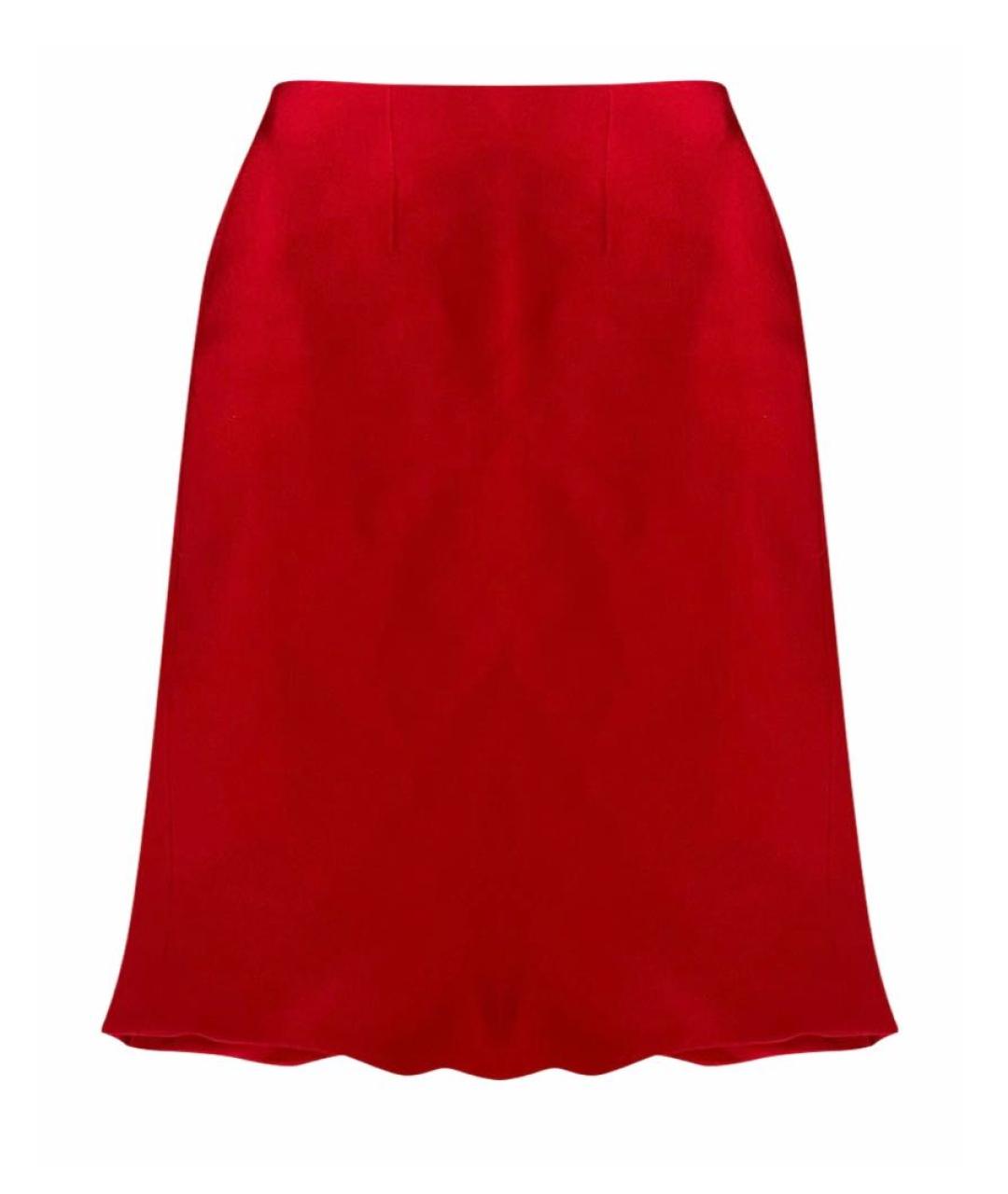 CHRISTIAN DIOR PRE-OWNED Красная шелковая юбка миди, фото 5