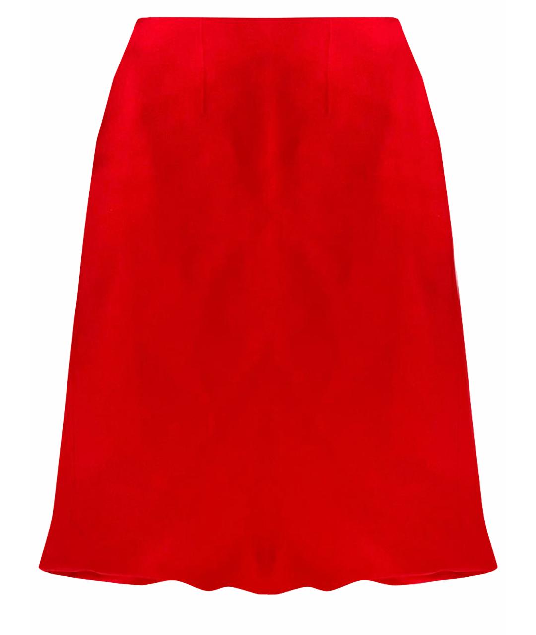 CHRISTIAN DIOR PRE-OWNED Красная шелковая юбка миди, фото 1