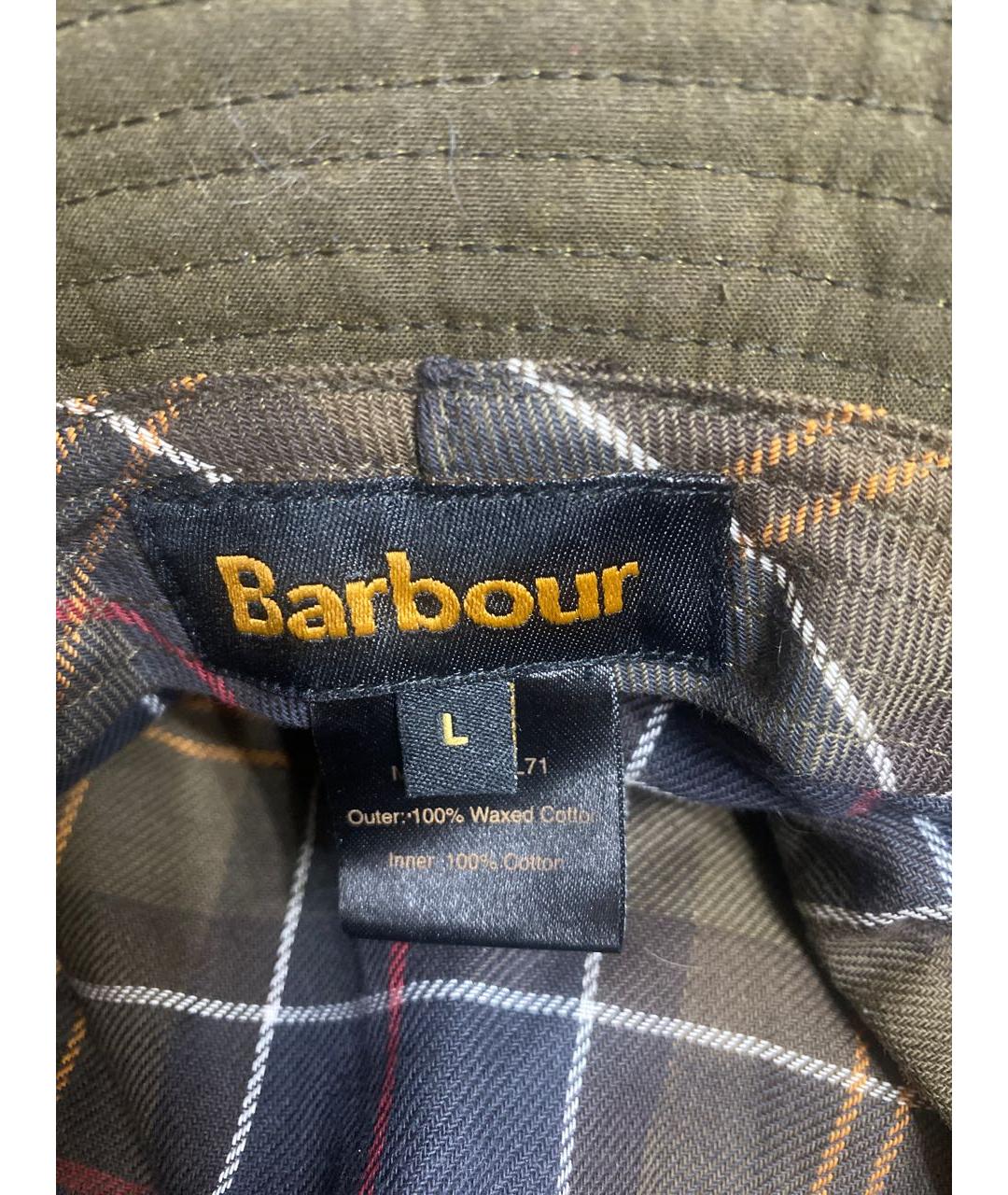 BARBOUR Хаки хлопковая шляпа, фото 3