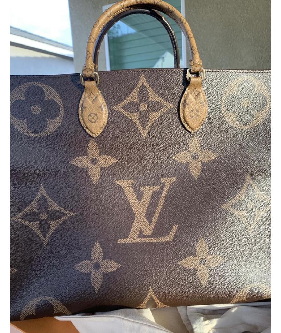 LOUIS VUITTON Коричневая сумка тоут, фото 6