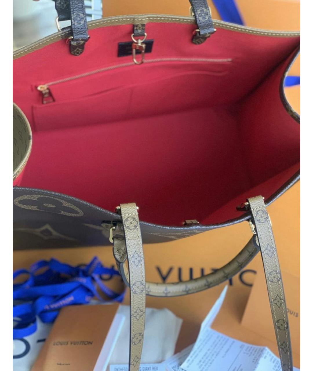 LOUIS VUITTON Коричневая сумка тоут, фото 3