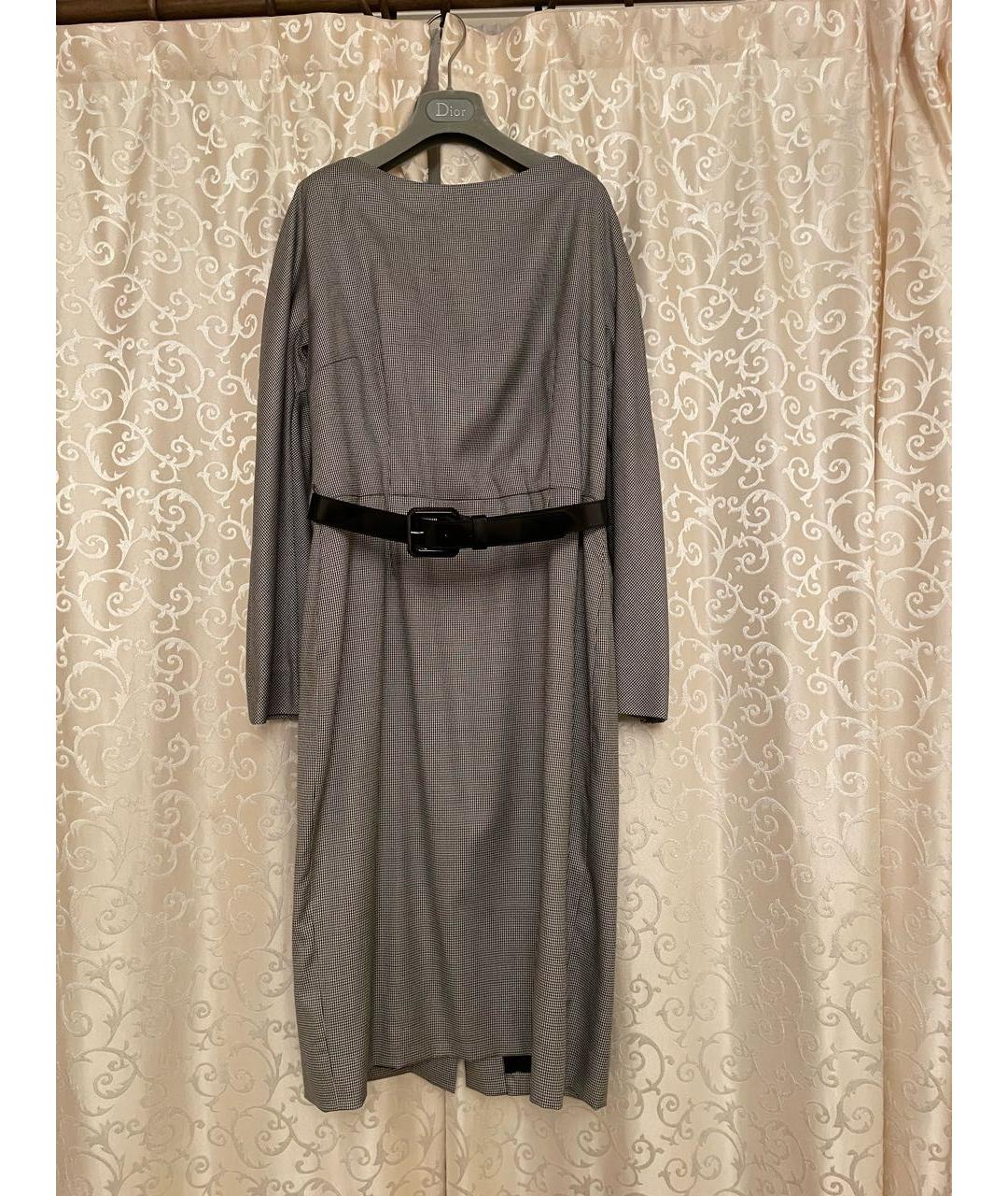 CHRISTIAN DIOR PRE-OWNED Серое шерстяное платье, фото 9