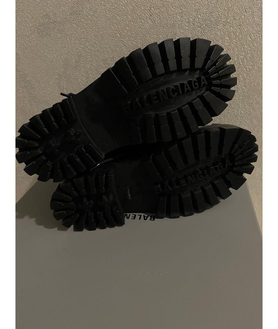 BALENCIAGA Черные кожаные ботинки, фото 6