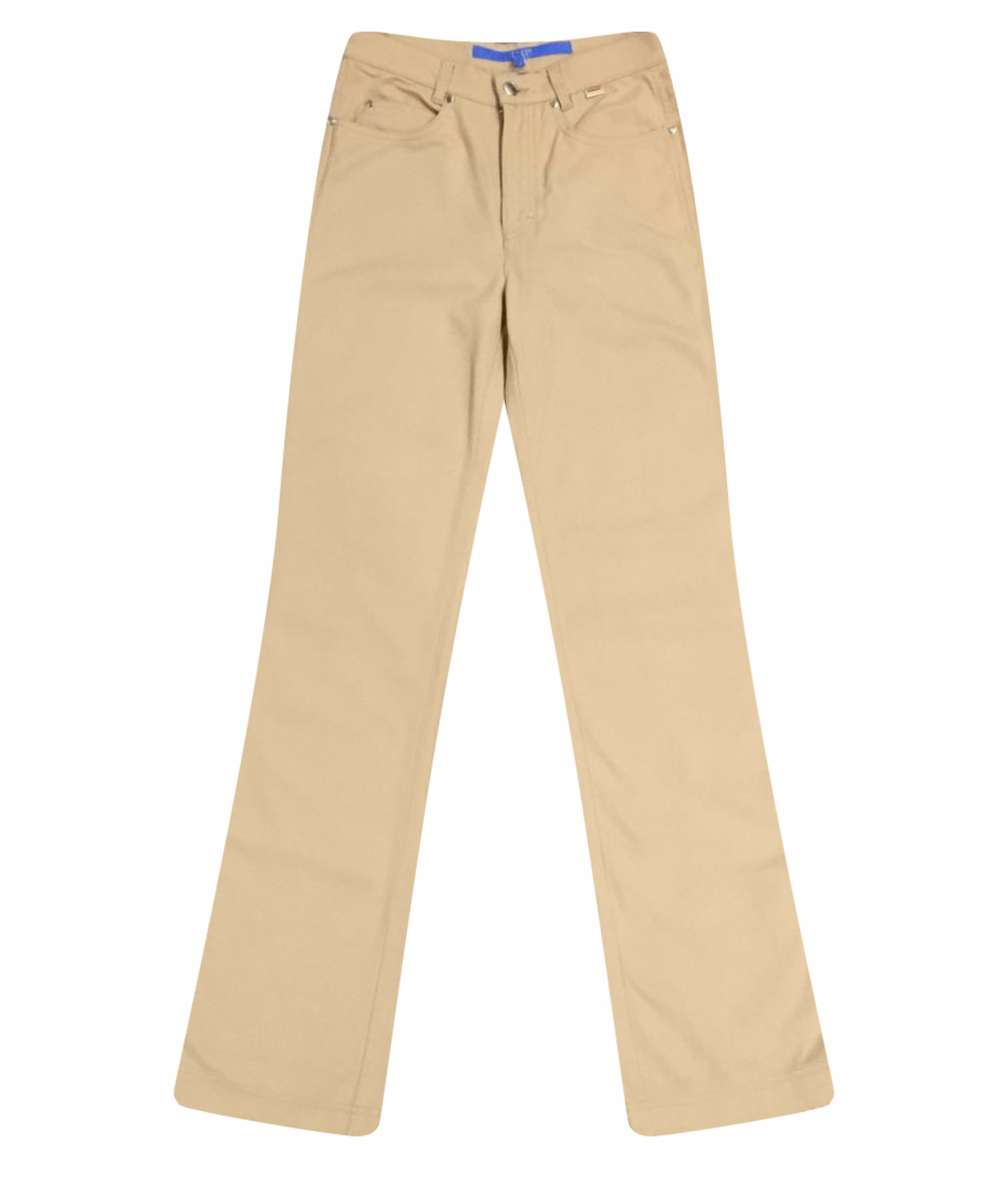 ESCADA Бежевые хлопко-эластановые прямые брюки, фото 1