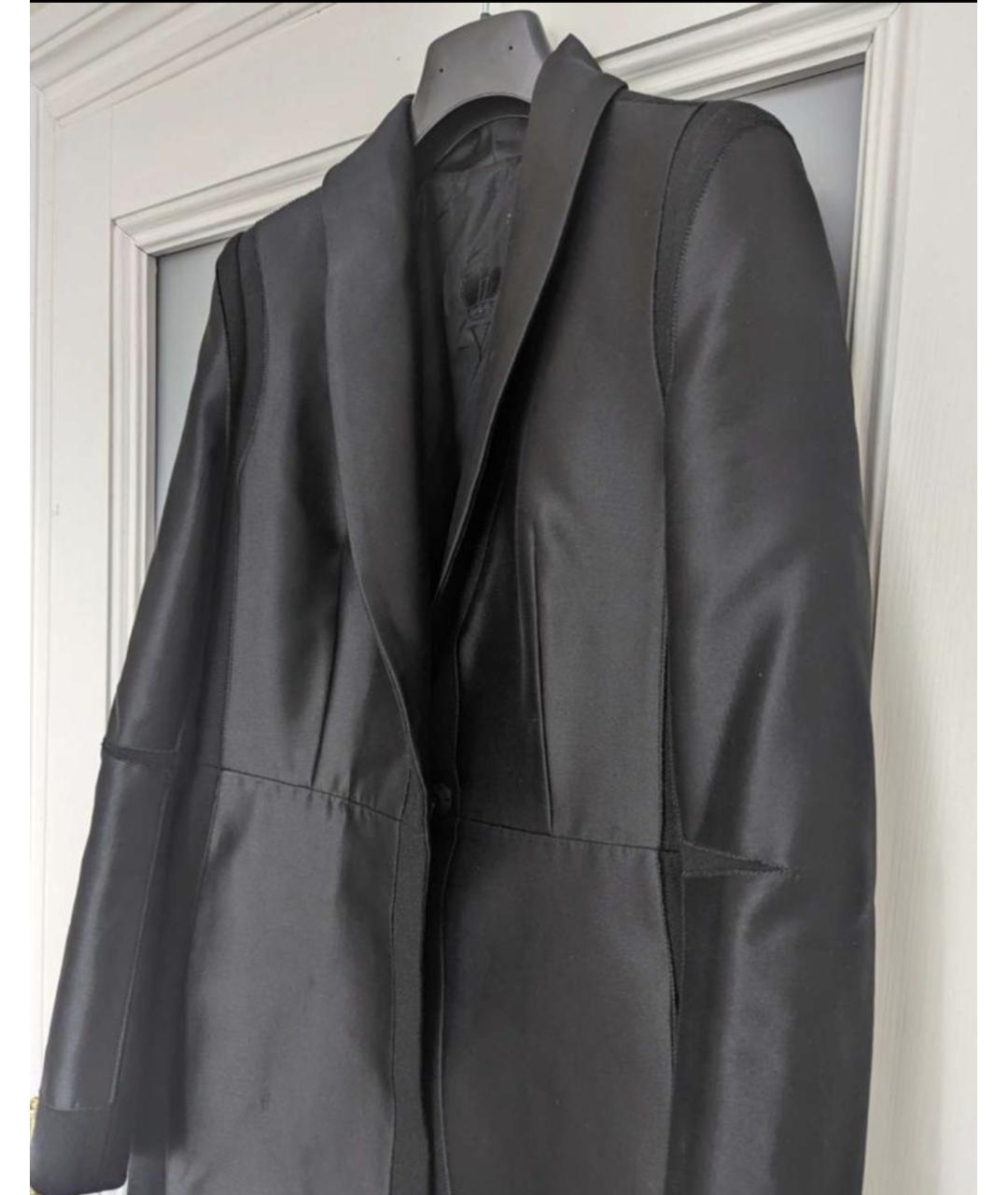 IRFE Черное шелковое пальто, фото 7