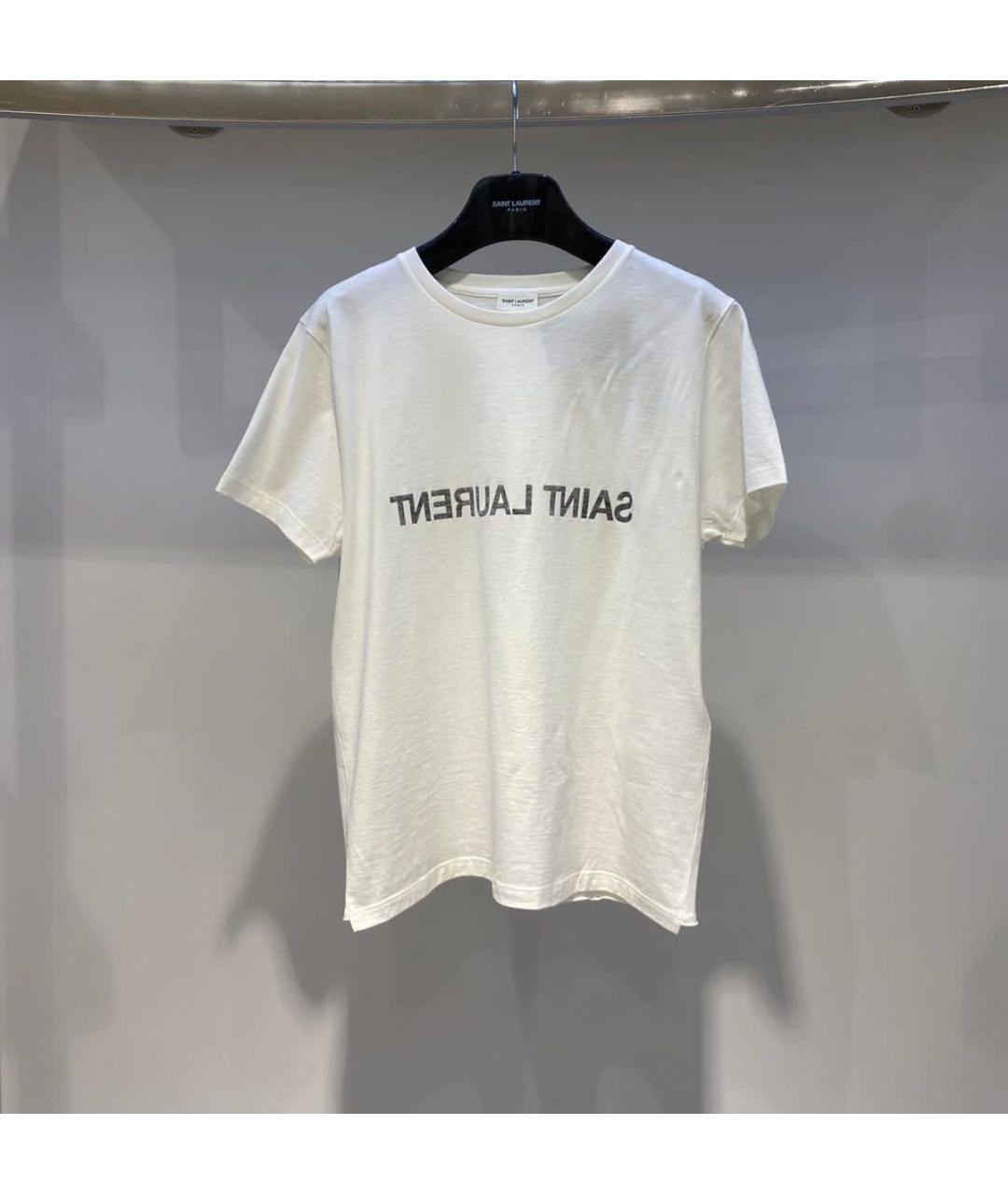 SAINT LAURENT Белая футболка, фото 2
