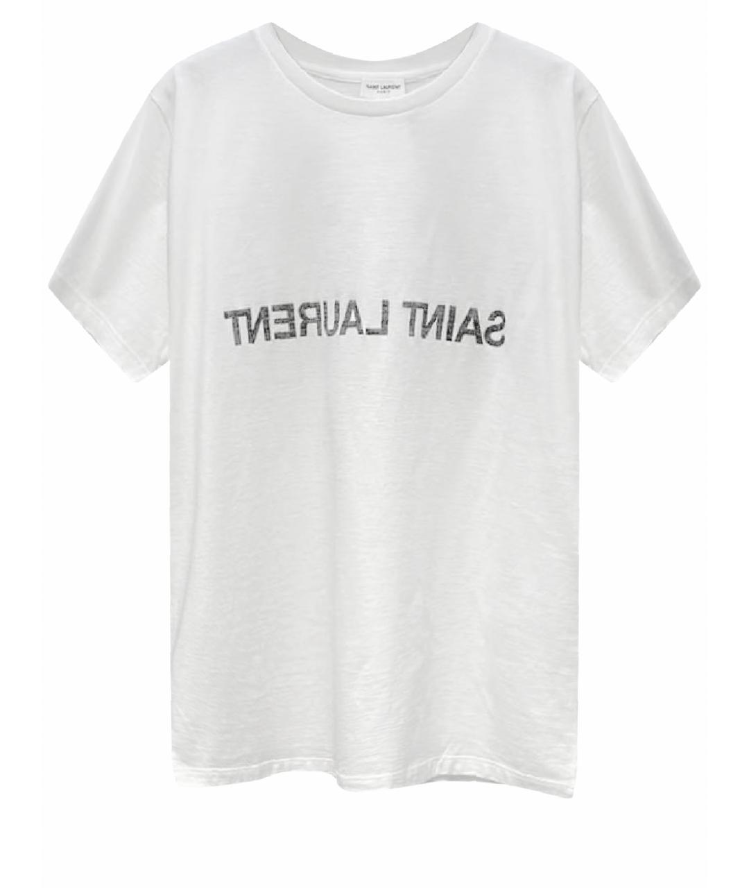 SAINT LAURENT Белая футболка, фото 1