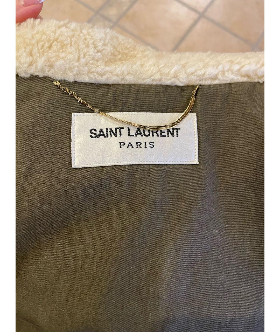 SAINT LAURENT Хаки хлопковая парка, фото 5