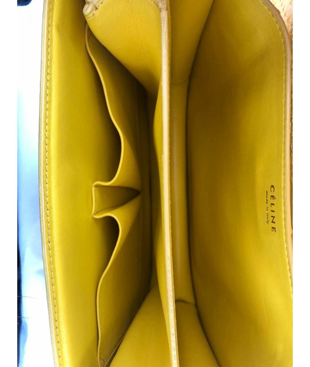 CELINE PRE-OWNED Желтая сумка тоут из экзотической кожи, фото 7