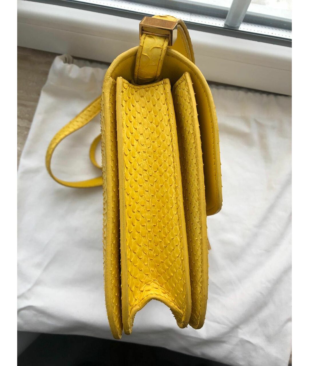 CELINE PRE-OWNED Желтая сумка тоут из экзотической кожи, фото 2
