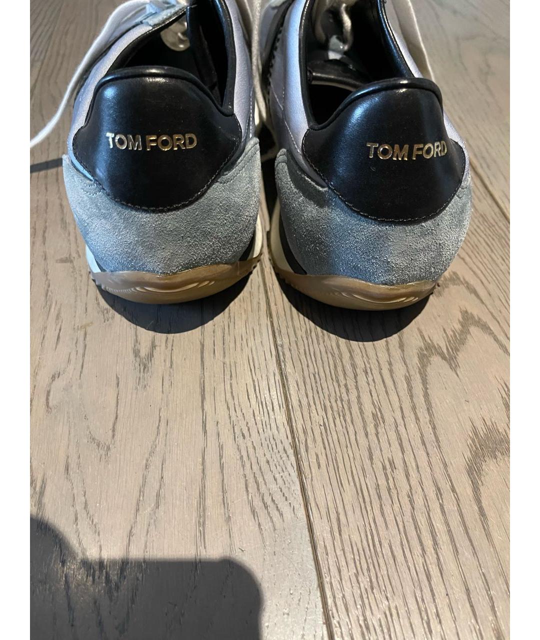 TOM FORD Голубые замшевые низкие кроссовки / кеды, фото 5